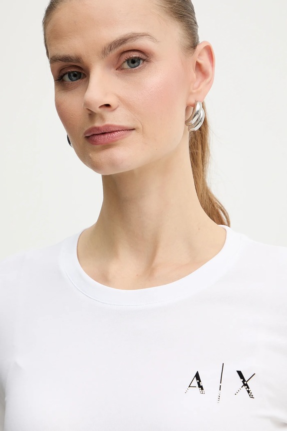 Majica z dolgimi rokavi Armani Exchange bela XW001353.AF17173