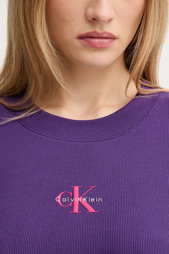 Calvin Klein Jeans longsleeve LV047A803G fioletowy