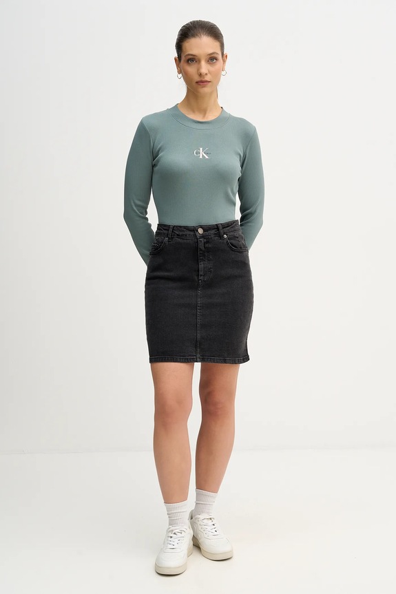 Блуза с дълги ръкави Calvin Klein Jeans LV047A803G зелен SS26