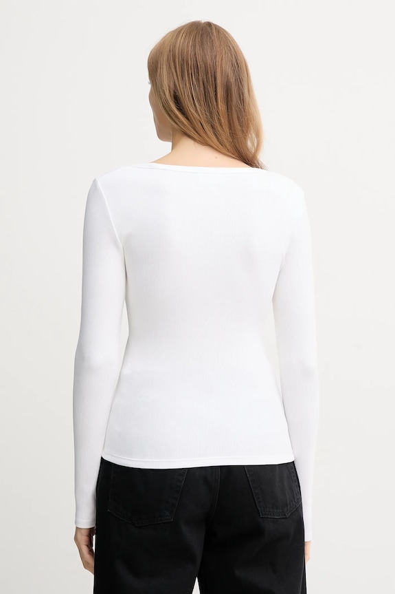 Oblečenie Tričko s dlhým rukávom Calvin Klein Jeans LV047D218G biela
