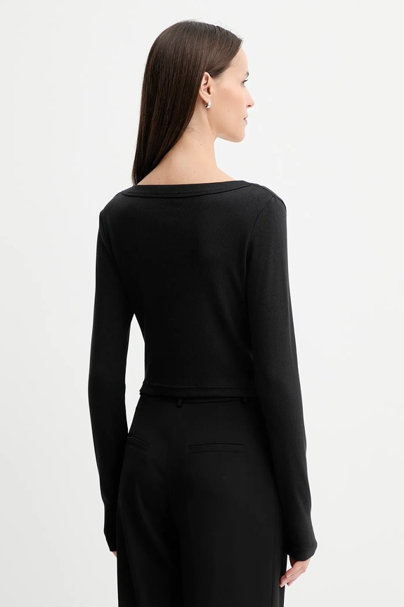 Îmbrăcăminte Calvin Klein Jeans cardigan de damă din bumbac cu elastan LV047C204G negru