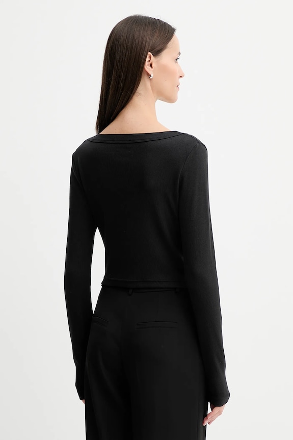 Îmbrăcăminte Calvin Klein Jeans cardigan de damă din bumbac cu elastan LV047C204G negru