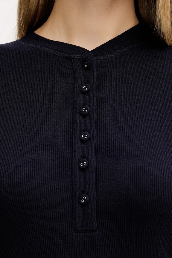 Вълнена блуза с дълги ръкави MAX&Co. 2526946014200 тъмносин