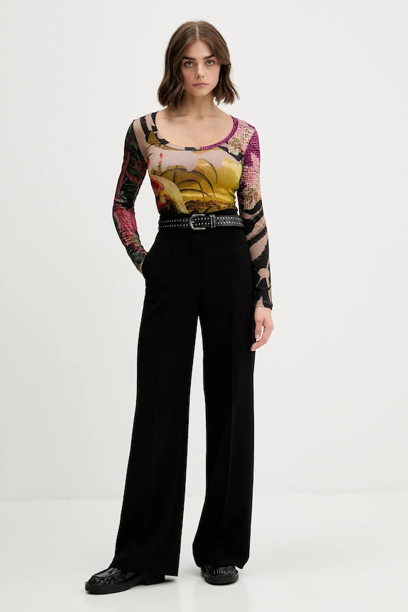 Tričko s dlhým rukávom Desigual JAPON LACROIX 25WWTK38 béžová AW25