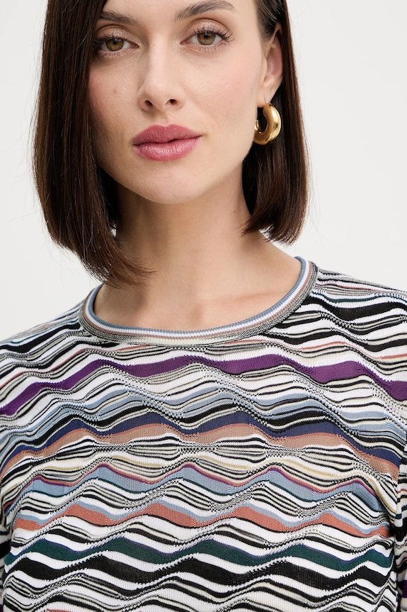 Vlněný svetr Missoni bílá DS25WN06.BK01C0