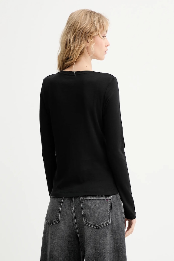 Îmbrăcăminte Calvin Klein longsleeve din bumbac LV044D228G negru