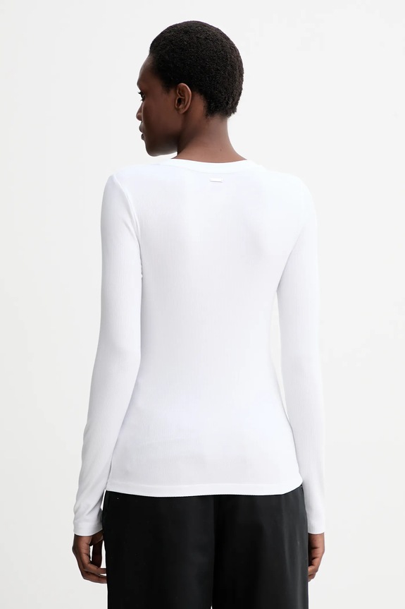 Îmbrăcăminte Calvin Klein longsleeve de damă cu modal LV044D235G alb
