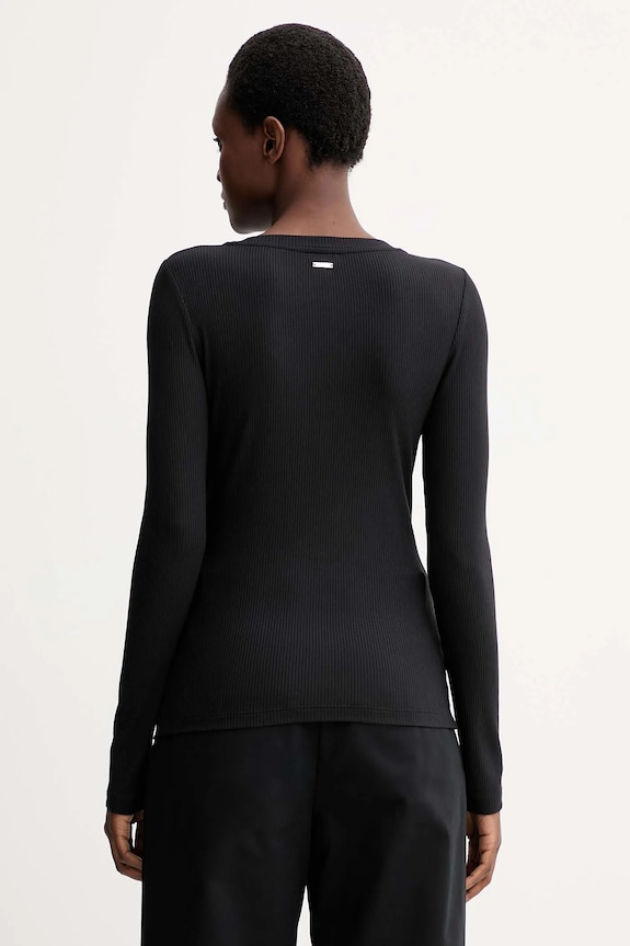 Îmbrăcăminte Calvin Klein longsleeve de damă cu modal LV044D235G negru