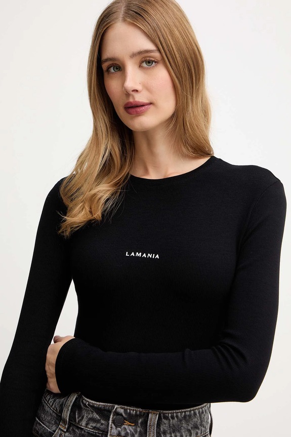 La Mania longsleeve damski z wiskozą czarny GIN