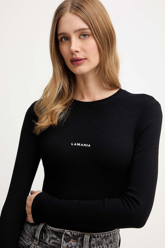 La Mania longsleeve damski z wiskozą czarny GIN