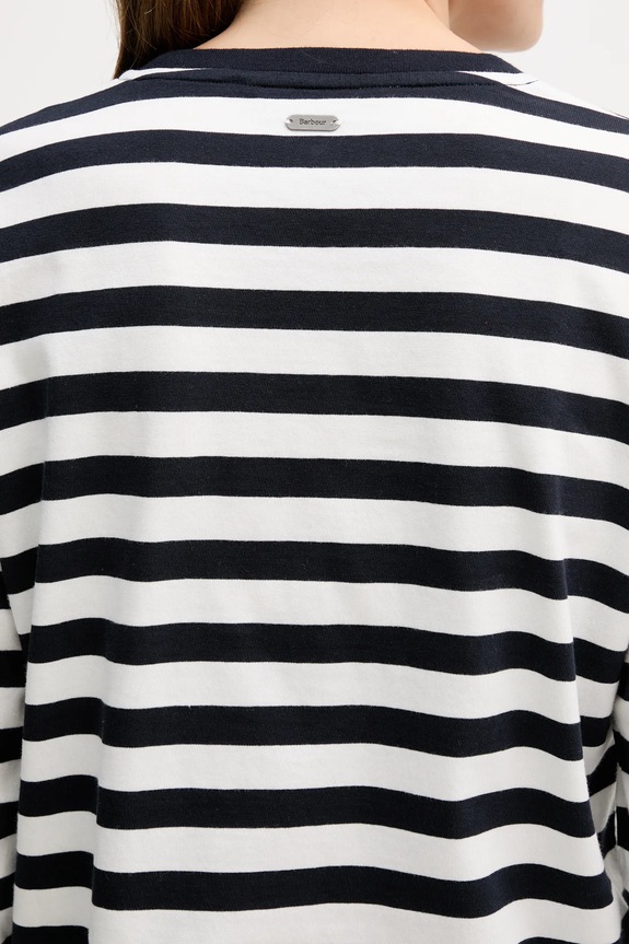 Pamučna majica dugih rukava Barbour LML0872 mornarsko plava