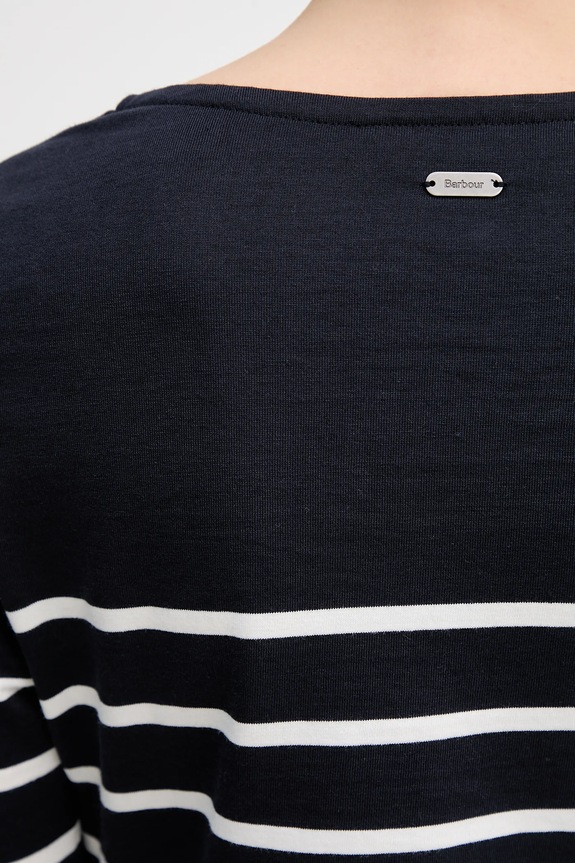 Barbour longsleeve bawełniany BRADLEY LML0892 granatowy