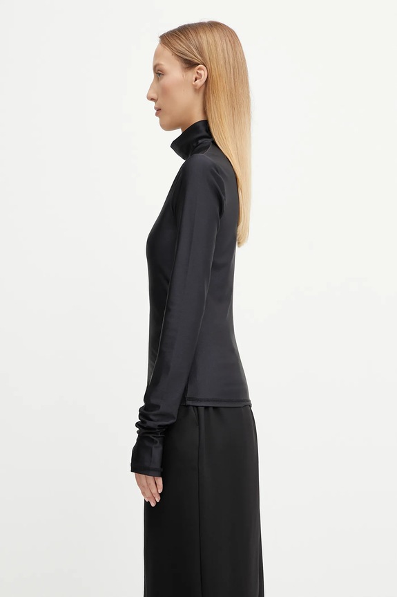Coperni bluză Second Skin Turtleneck COPJS20545 negru AW25