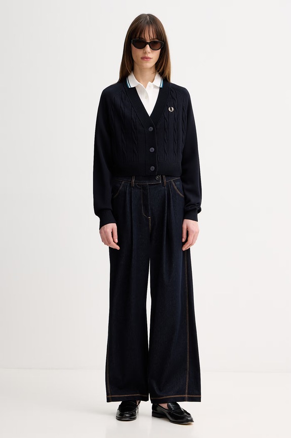 Fred Perry longsleeve bawełniany G3636 biały AW25