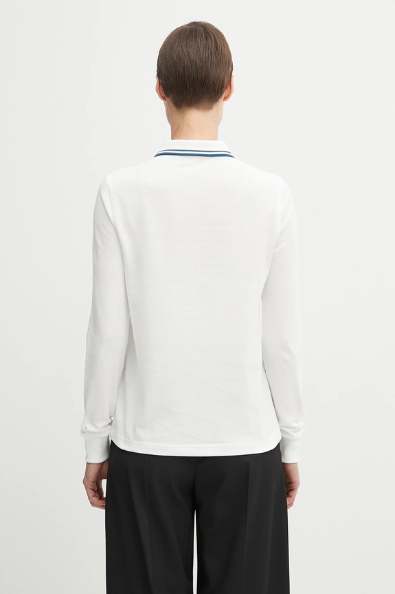 Oblečenie Bavlnené tričko s dlhým rukávom Fred Perry G3636 biela