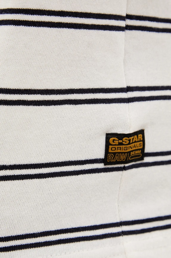 Bavlnené tričko G-Star A line stripe oversized D27183.E134 béžová