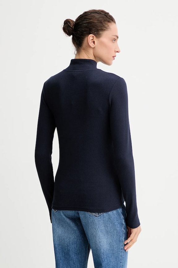 Îmbrăcăminte G-Star longsleeve A line slim rib mock D26905.E136 bleumarin