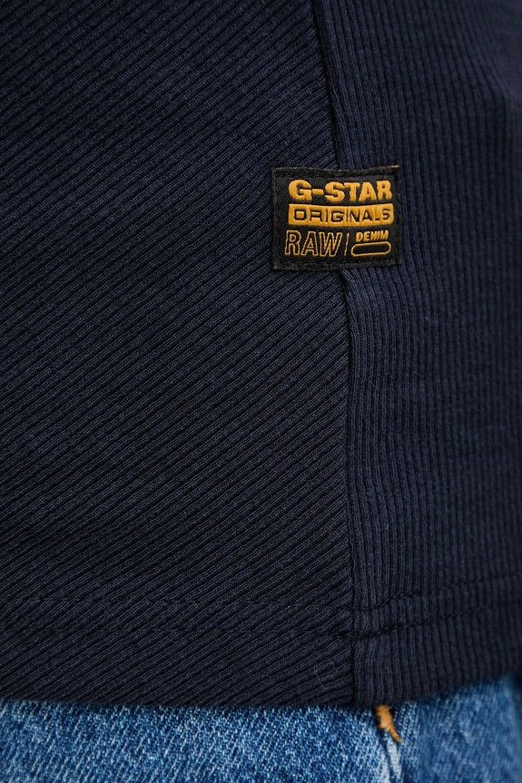 G-Star longsleeve A line slim rib mock D26905.E136 bleumarin