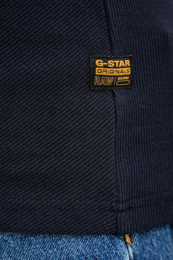 G-Star longsleeve A line slim rib mock D26905.E136 bleumarin