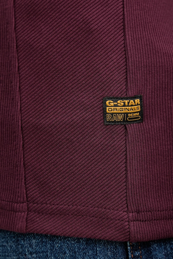 Tričko s dlhým rukávom G-Star A line slim rib mock D26905.E136
