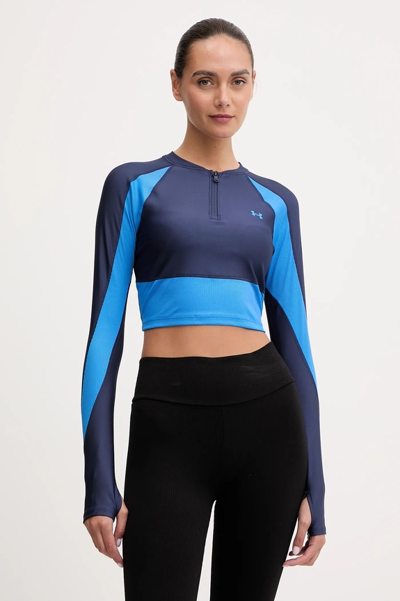 Μακρυμάνικο προπόνησης Under Armour με ελαστάν σκούρο μπλε 6003981