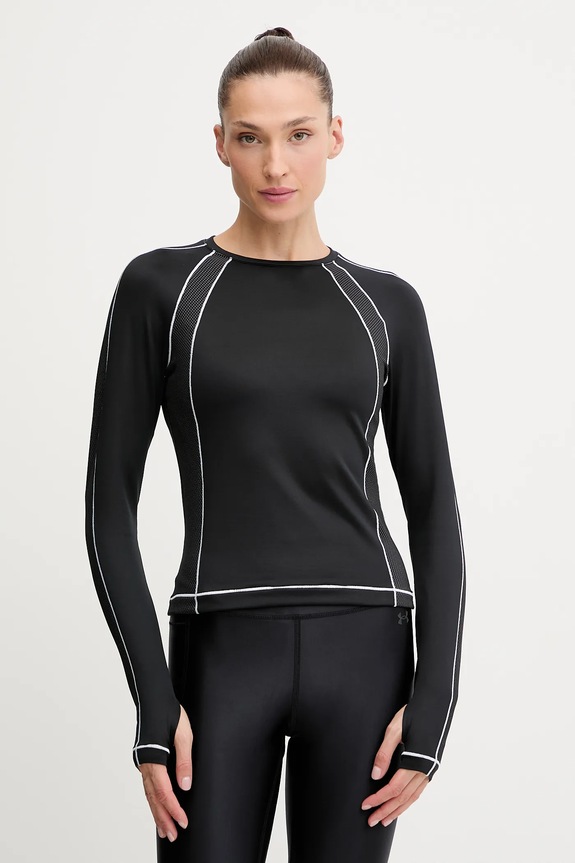 Under Armour longsleeve treningowy ColdGear z elastanem czarny 6003999