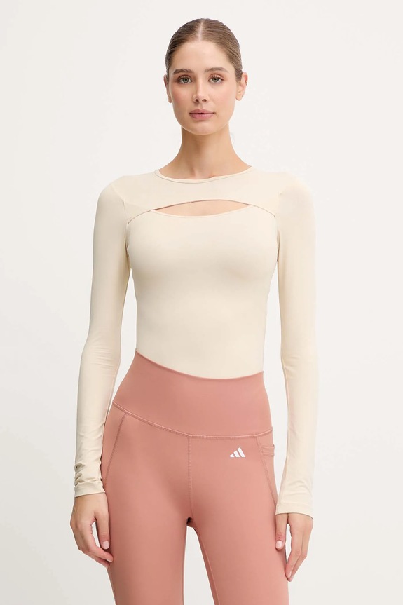 casăll body de yoga Cut Out uni bej 25204