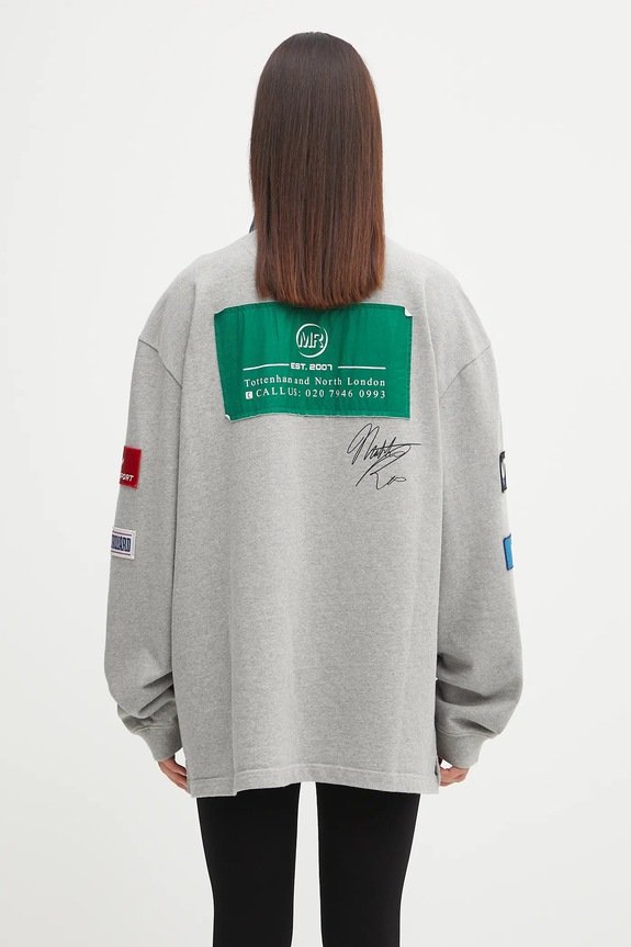 Одяг Бавовняна кофта Martine Rose Rugby Polo 672JE07045 сірий