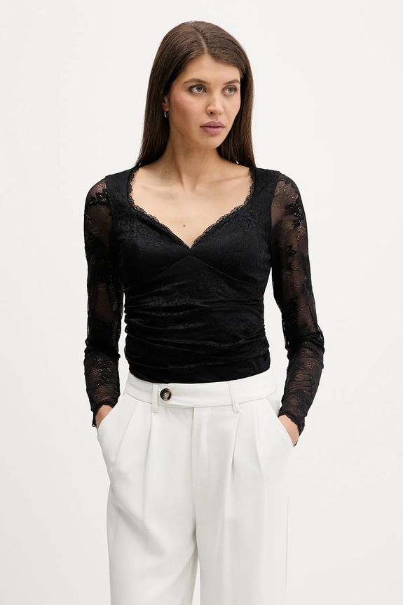Abercrombie & Fitch bluză uni negru KI139.5872.900