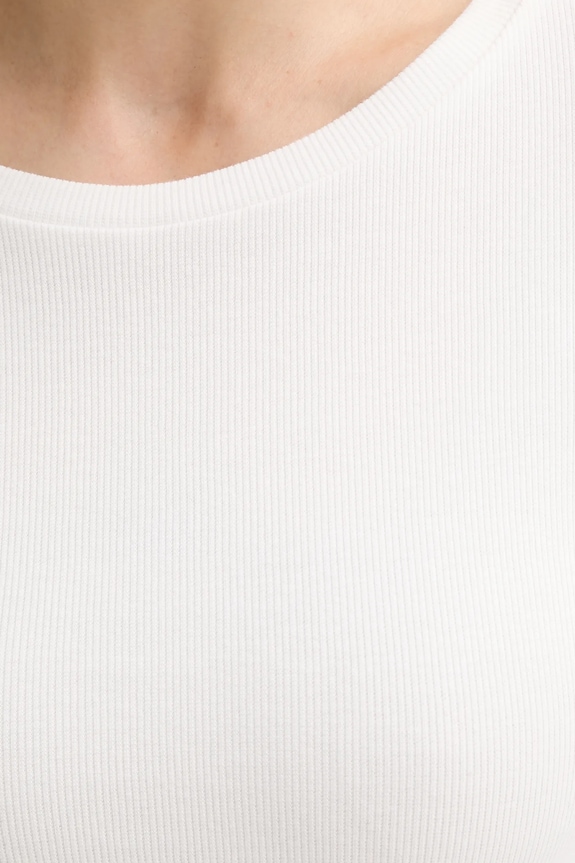 MUUV. longsleeve MUUV. x Answear LONGSLEEV.SLIMFIT.LINEA alb