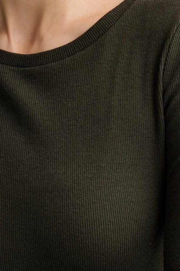 MUUV. longsleeve MUUV. x Answear LONGSLEEV.SLIMFIT.LINEA verde