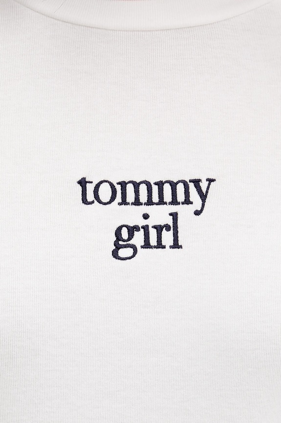Tommy Jeans longsleeve bawełniany DW0DW22499 biały