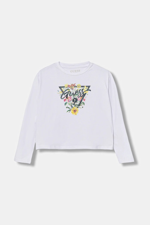 Guess longsleeve dziecięcy z elastanem biały J5YI36.K6YW4.9BYA