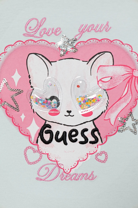 Dziewczynka Guess longsleeve dziecięcy K5YI03.K6YW4.9BYA niebieski