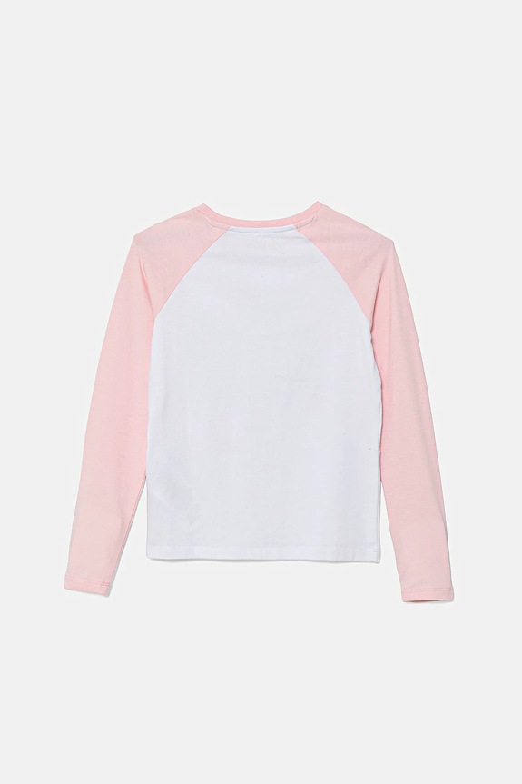 Guess longsleeve dziecięcy K5YI09.K6YW4.9BYA różowy AW25