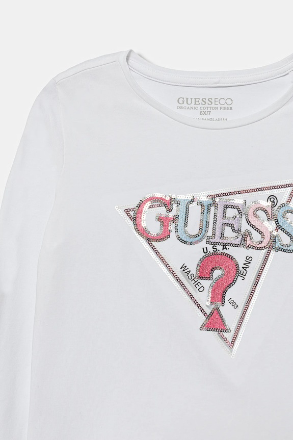 Dziewczynka Guess longsleeve dziecięcy K5YI10.K6YW4.9BYA biały