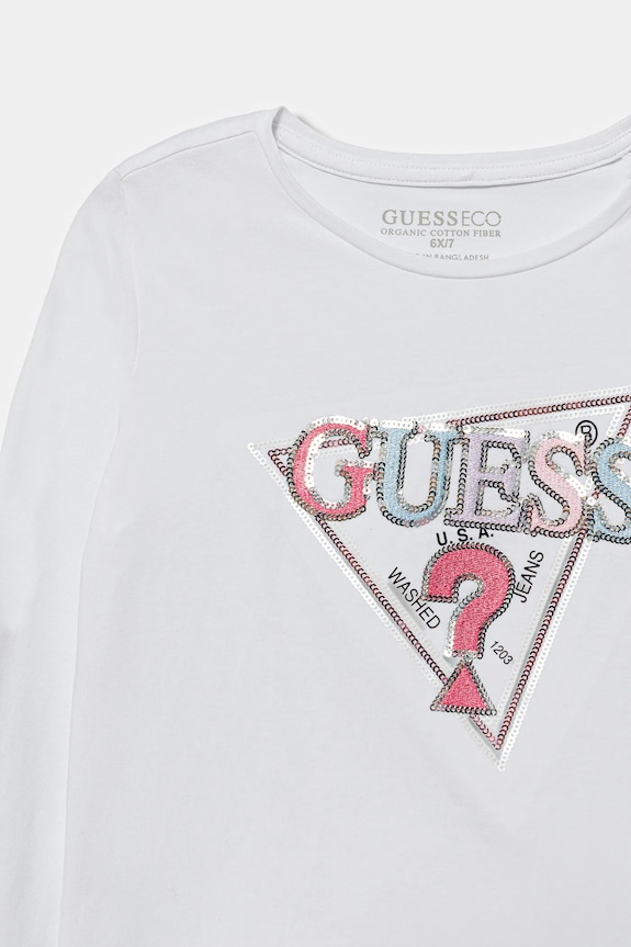 Dziewczynka Guess longsleeve dziecięcy K5YI10.K6YW4.9BYA biały