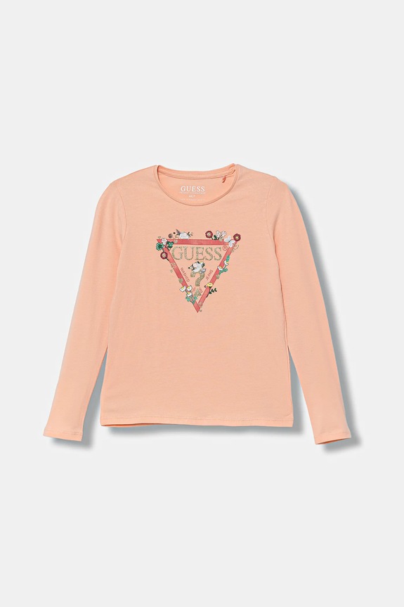 Guess longsleeve copii print portocaliu K5YI16.K6YW4.9BYA