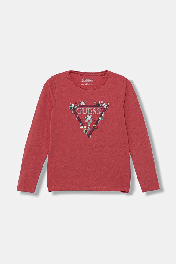 Guess longsleeve copii print roz K5YI16.K6YW4.9BYA