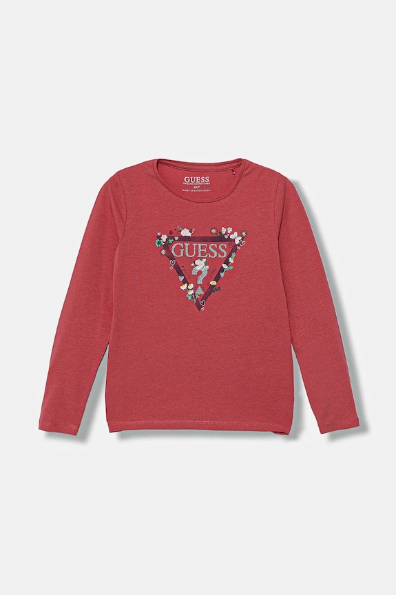 Guess longsleeve copii print roz K5YI16.K6YW4.9BYA