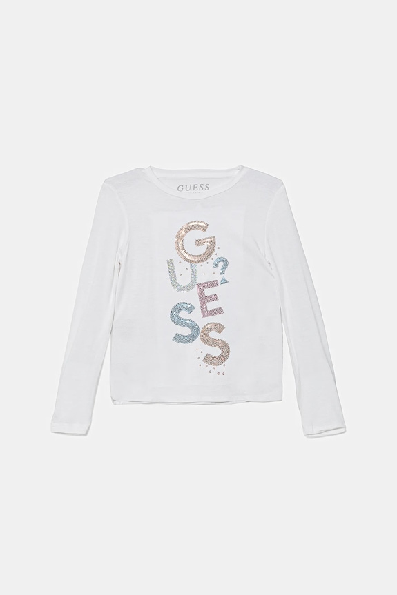 Guess longsleeve dziecięcy aplikacja biały K5YI26.KAPO0.9BYA