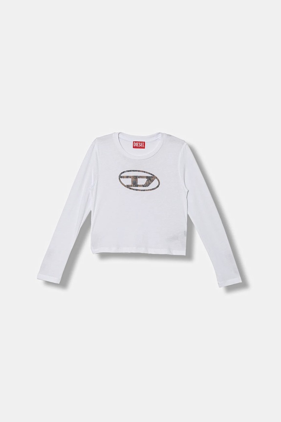 Παιδικό μακρυμάνικο Diesel TDOLSY T-SHIRT στάμπα λευκό J02413