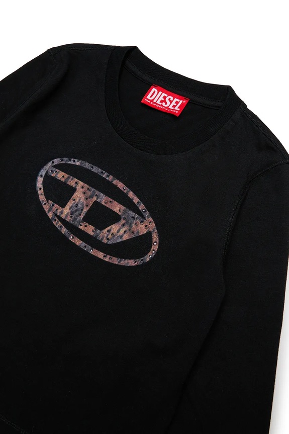 Κοριτσίστικα Παιδικό μακρυμάνικο Diesel TDOLSY T-SHIRT J02413 μαύρο