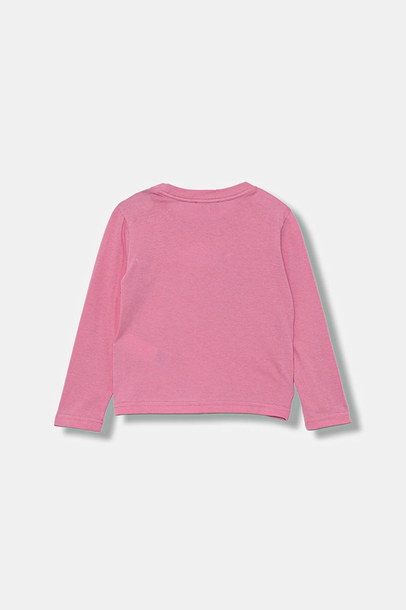 Detská bavlnená košeľa s dlhým rukávom Diesel TIVALSYLS T-SHIRT J02431 ružová AW25