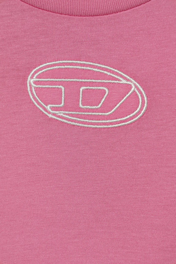 Dievča Detská bavlnená košeľa s dlhým rukávom Diesel TIVALSYLS T-SHIRT J02431 ružová
