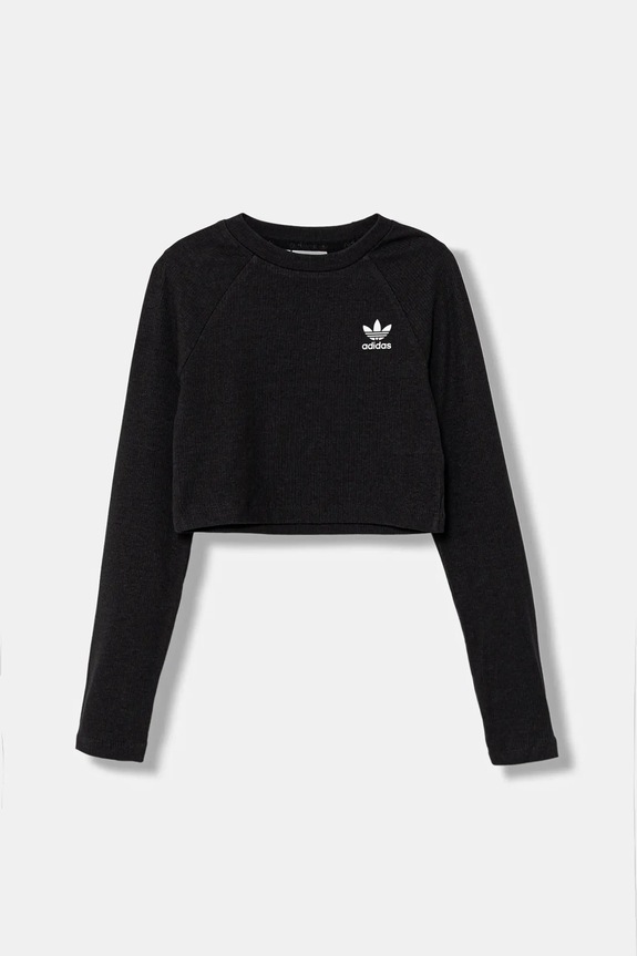 Dětské tričko s dlouhým rukávem adidas Originals JW2597 černá AW25