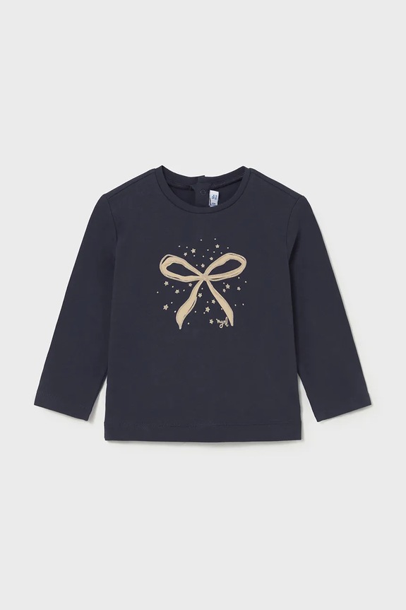 Παιδικό μακρυμάνικο Mayoral στρογγυλό σκούρο μπλε 116.4D.Baby.9BYA