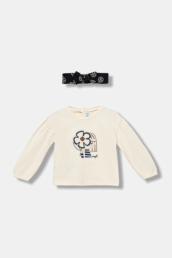 Mayoral longsleeve bawełniany 2078.4G.Baby.9BYA niebieski AW25