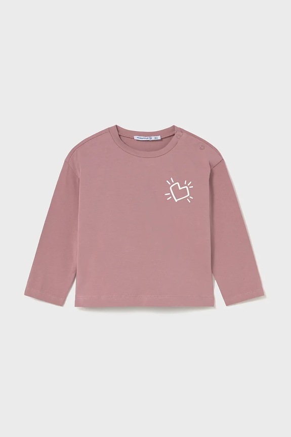 Mayoral longsleeve niemowlęcy nadruk różowy 2079.4H.Baby.9BYA