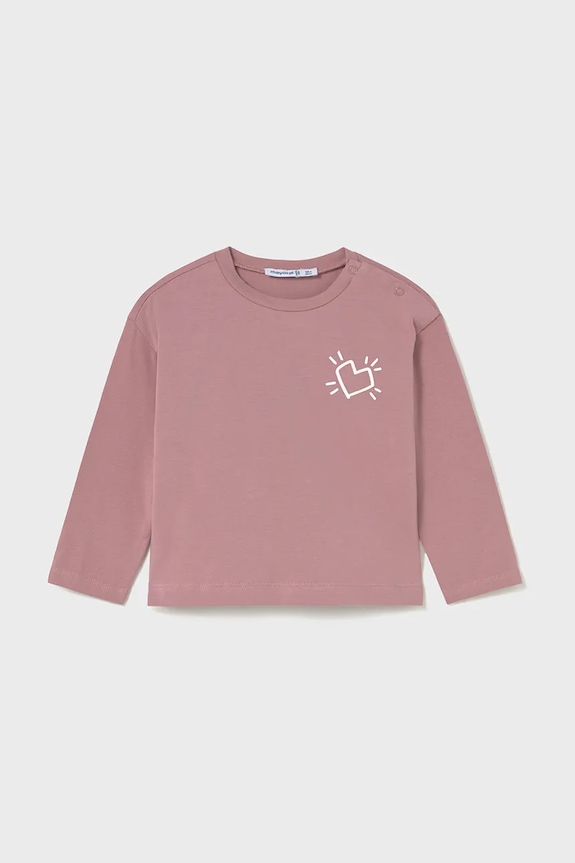 Mayoral longsleeve niemowlęcy nadruk różowy 2079.4H.Baby.9BYA